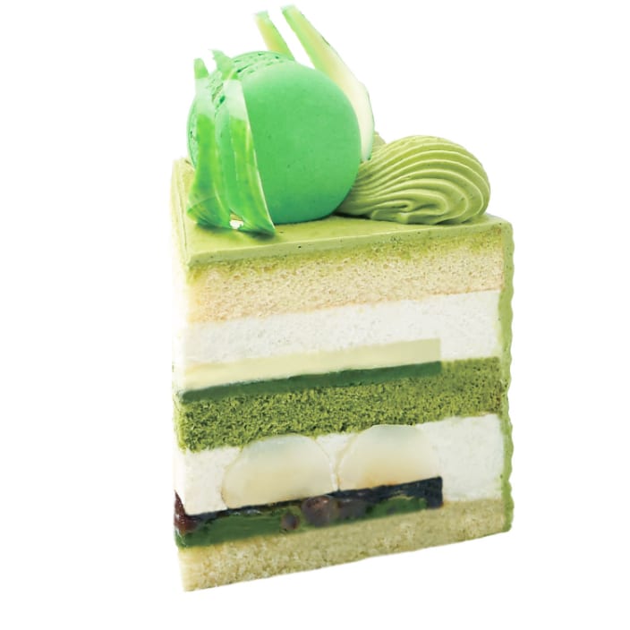 Sweet Red Bean and Matcha Cake