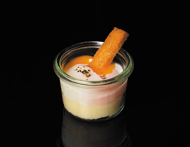 Coddled Egg with Potato Puree