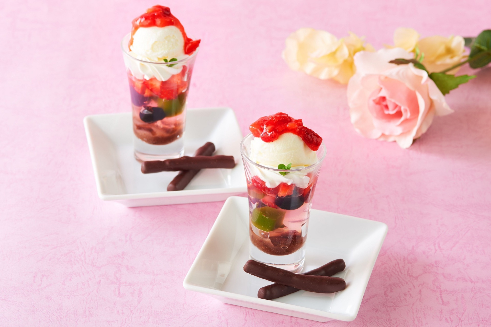 春色パフェ/ショコラプレート