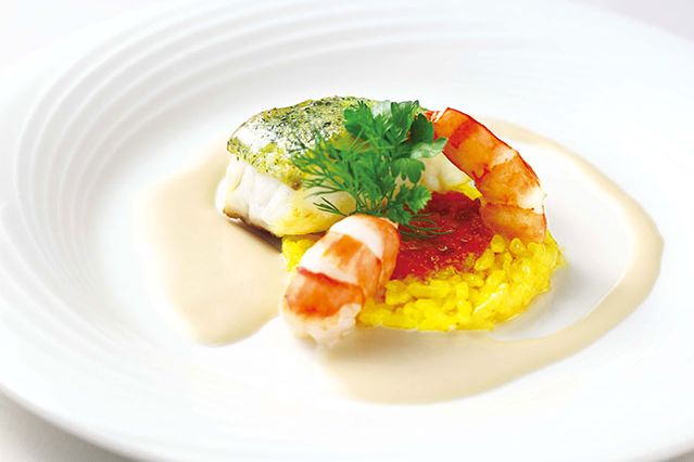 フランス料理ビジューの魚料理の料理写真