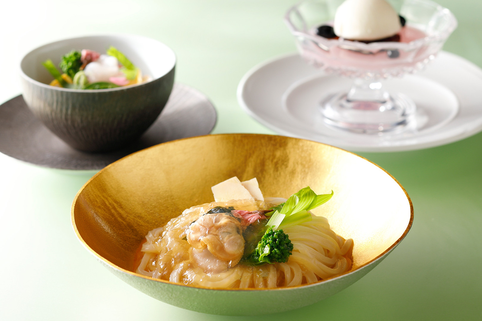 春の香り 冷製蛤うどんセット