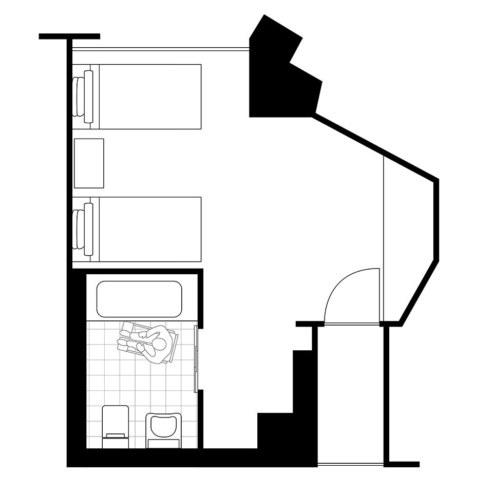 Standard Twin Room layout