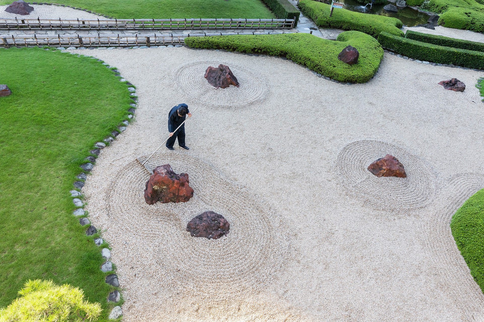 Dry landscape garden