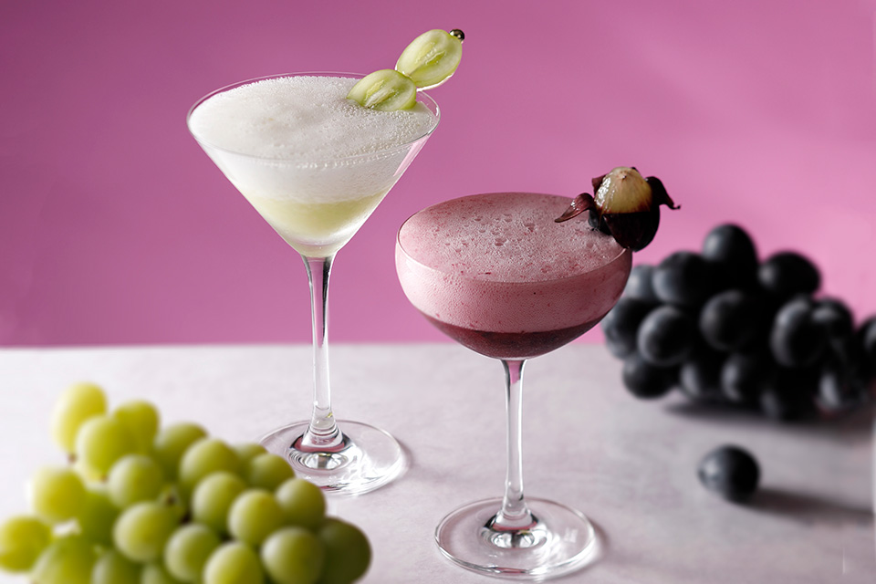 Grape and Champagne Cocktails