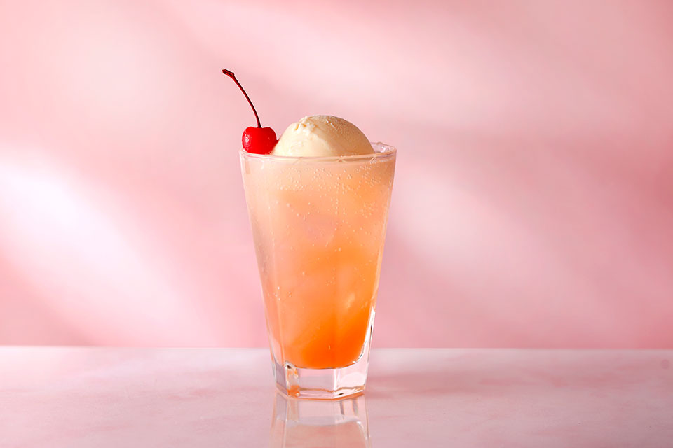 Peach Soda Float