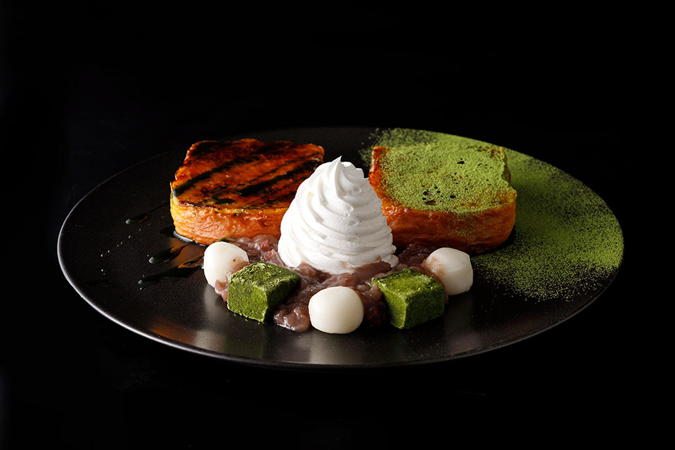 Brioche French Toast with Matcha sauce