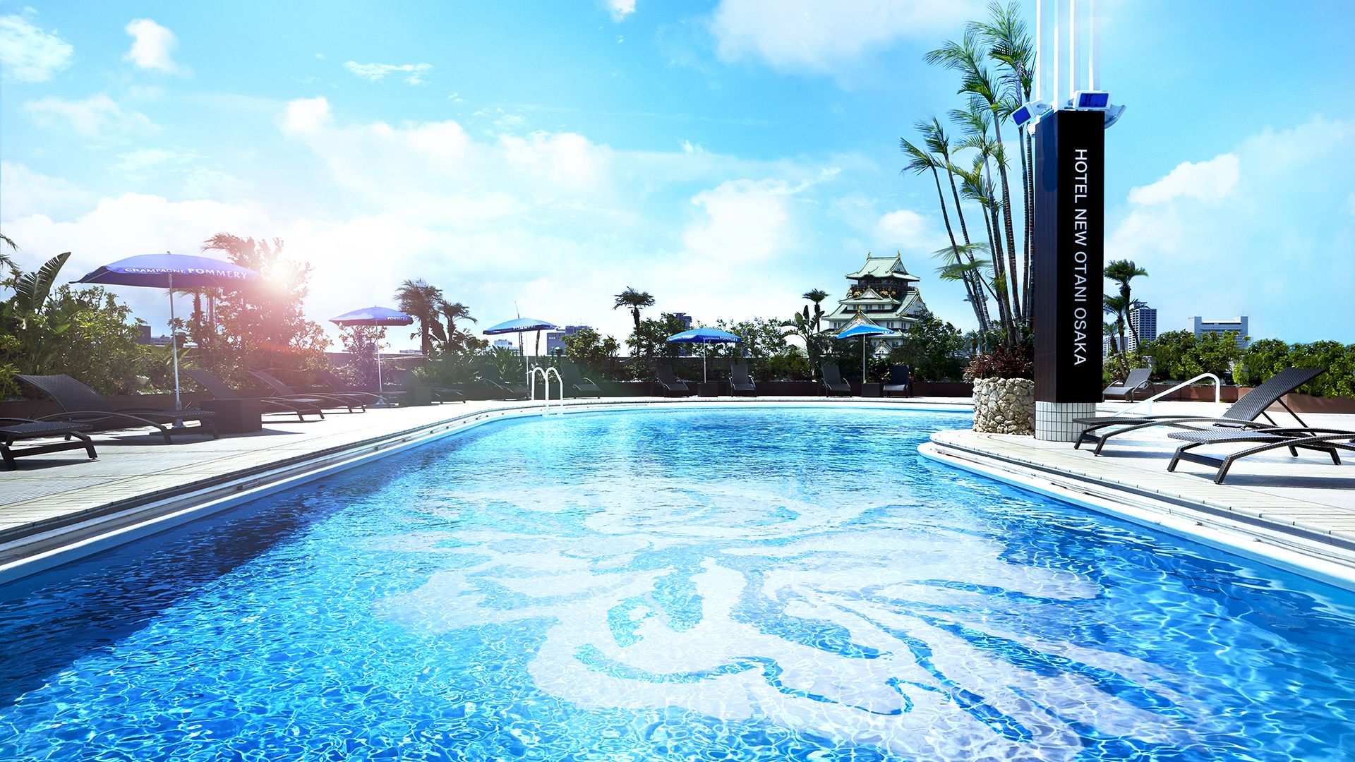 21 プール ナイトプールはホテルニューオータニ大阪で The New Otani Pools Osaka