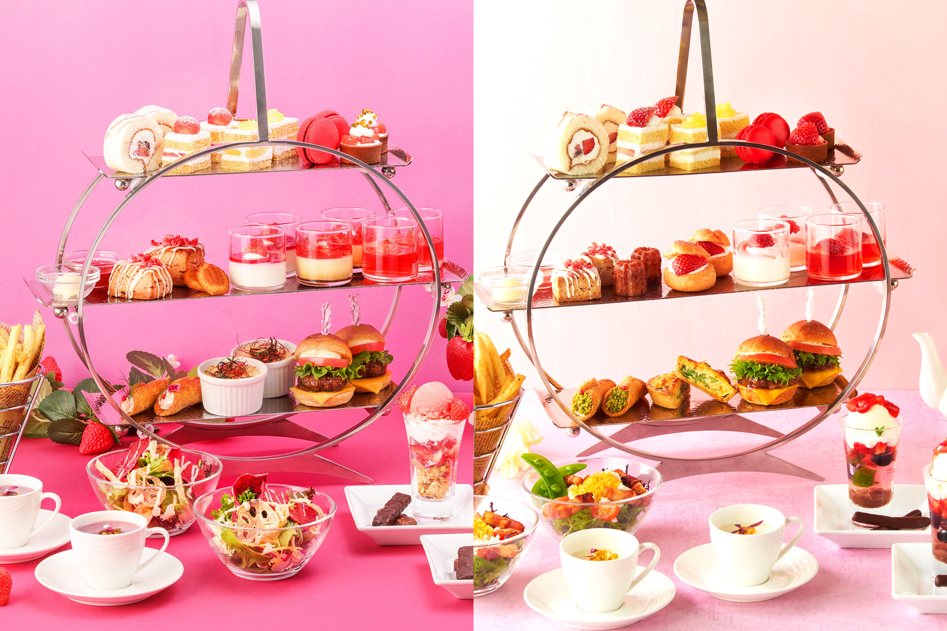 いちごアフタヌーンティーセット