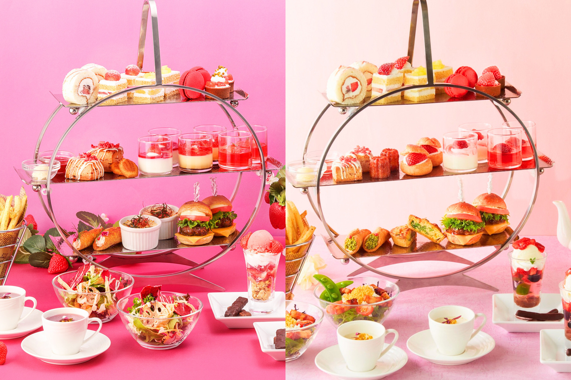 いちごアフタヌーンティーセット