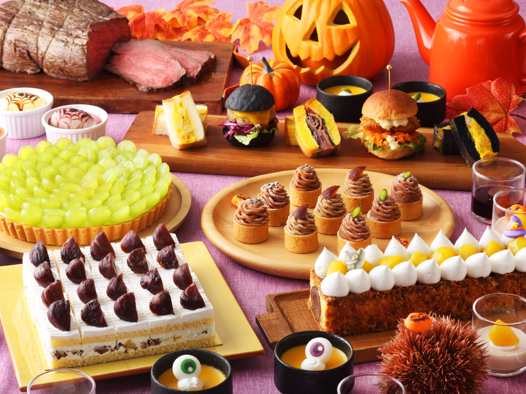 ハロウィーンスイーツビュッフェ 栗とぶどう ホテルニューオータニ幕張 千葉