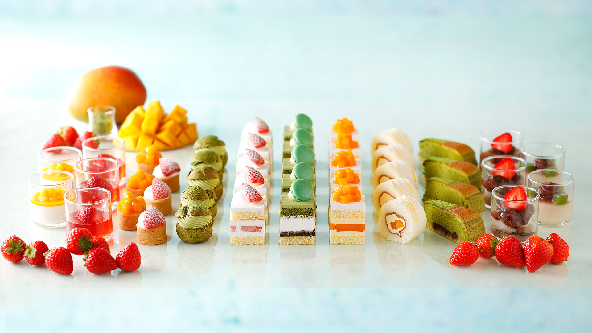 いちご・抹茶・マンゴー