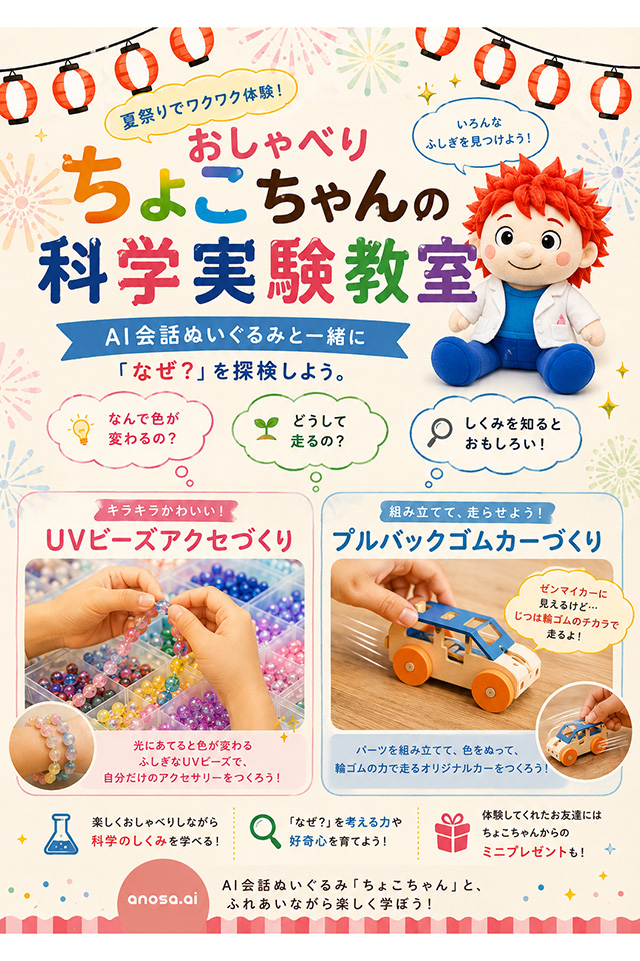 おしゃべりちょこちゃんの 科学実験教室