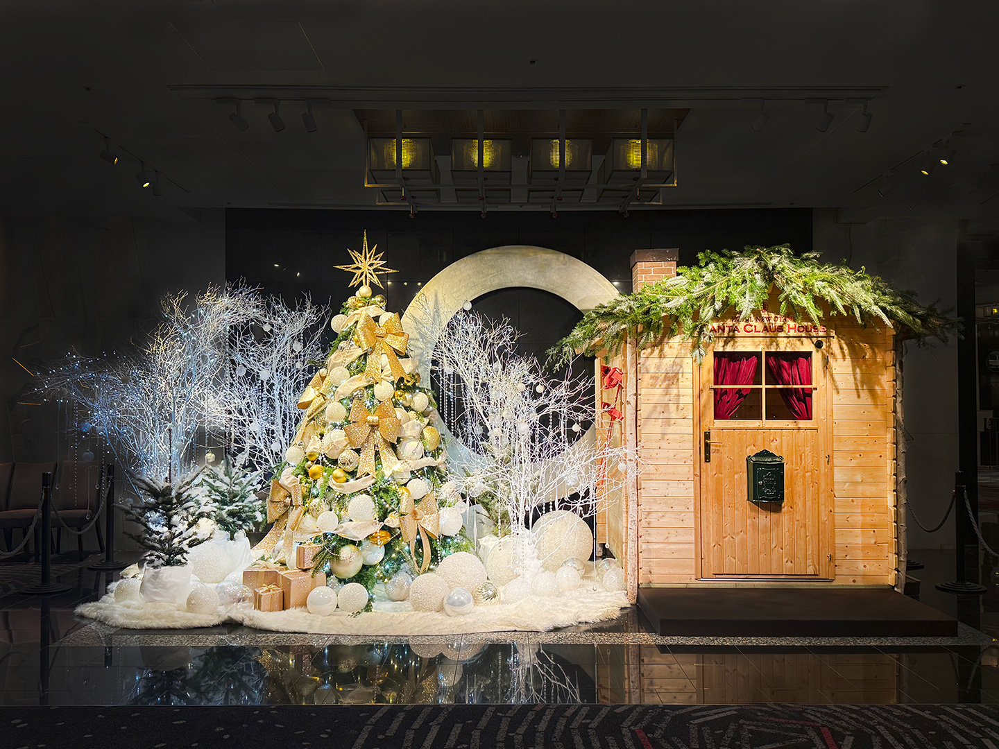 Entrance flowers installed in November