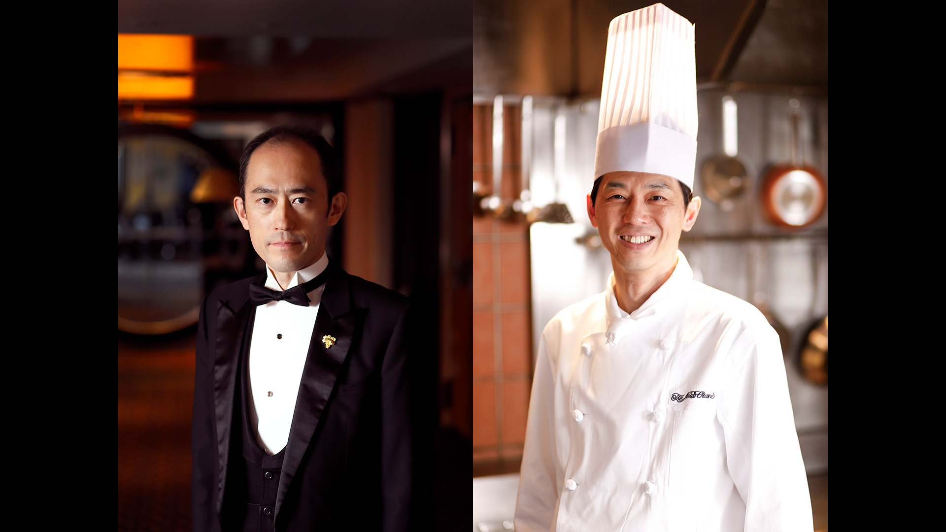 ソムリエとシェフの組み合わせ写真