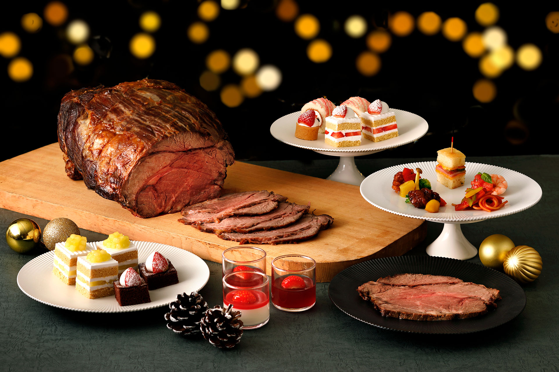 ビュッフェ料理の集合写真