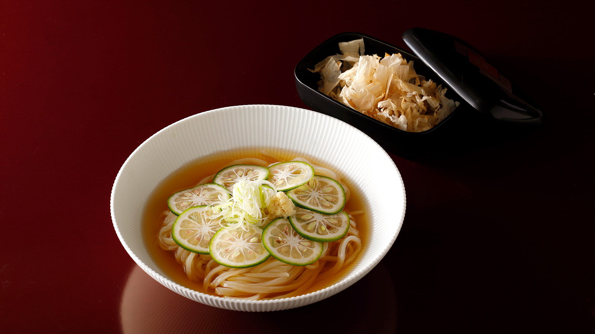 Chilled Udon Noodles with Kabosu Citrus