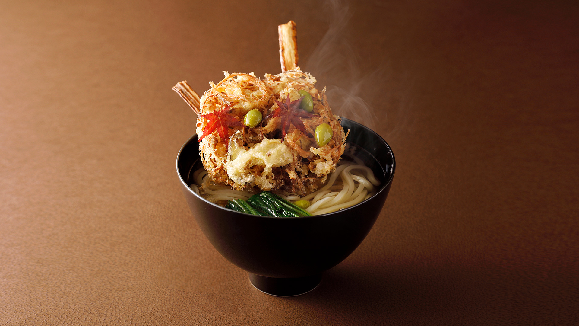 松茸掻き揚げうどん