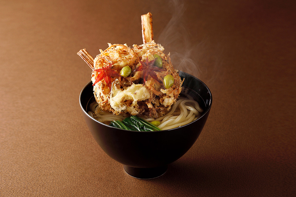 松茸掻き揚げうどん
