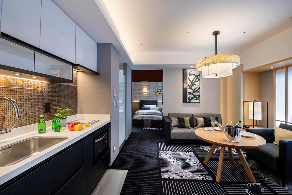 キッチン付きリビングの写真