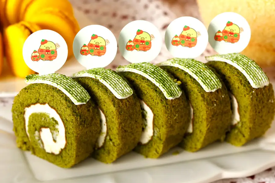ぺんぎん?の抹茶ロールケーキ