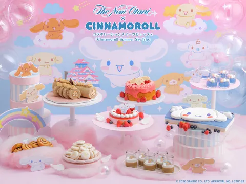 コラボレーションスイーツビュッフェ「Cinnamoroll Summer Sky Trip」キービジュアル